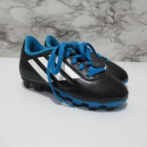 Adidas Kids Black and Blue Cleats Soccer Shoes Size 10.5 K